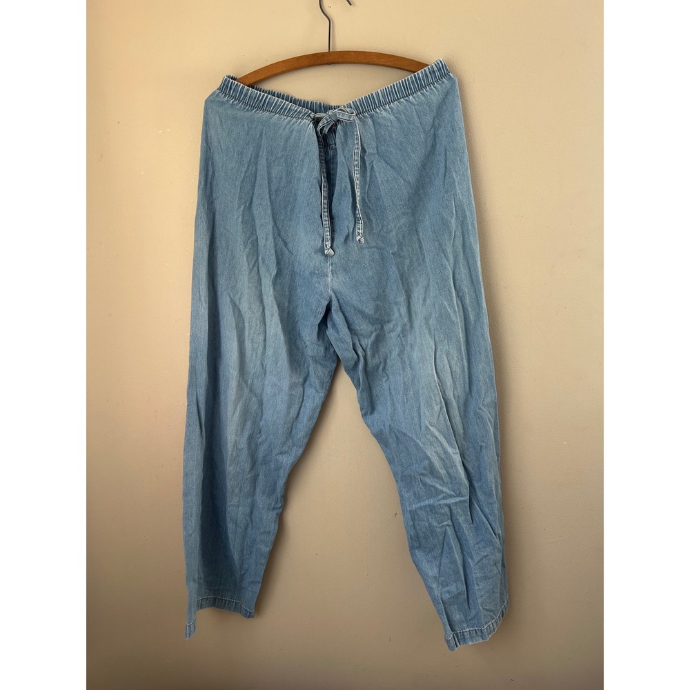 Vintage Studio Cotton‎ Blend Drawstring Waist Casual Pants Womens Small Boho